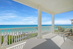 House, 4 Bedrooms | Property grounds - Shellstone Cottage Beach Front Seacrest Home with Private Pool and 5 Bedrooms 4 Home by RedAwning (Panama City Beach)