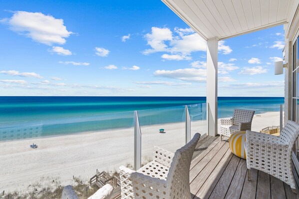 House, 5 Bedrooms | Property grounds - Enchantment Beach Front, Private Pool, Private Beach Access 5br/5bth Home 5 Bedroom Home by RedAwning (Panama City Beach)