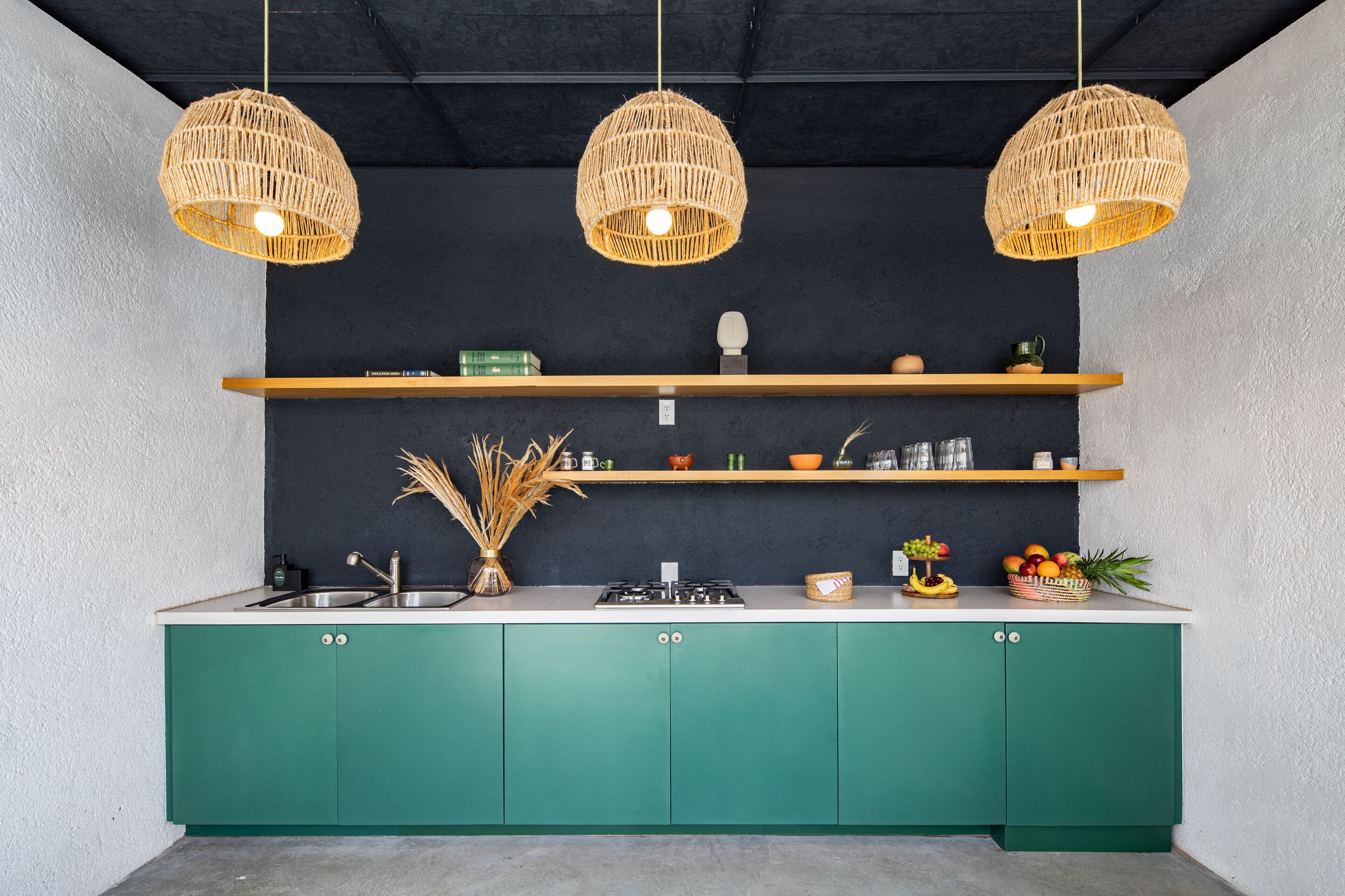 Luxury Villa | Private kitchen | Full-size fridge, microwave, oven, stovetop