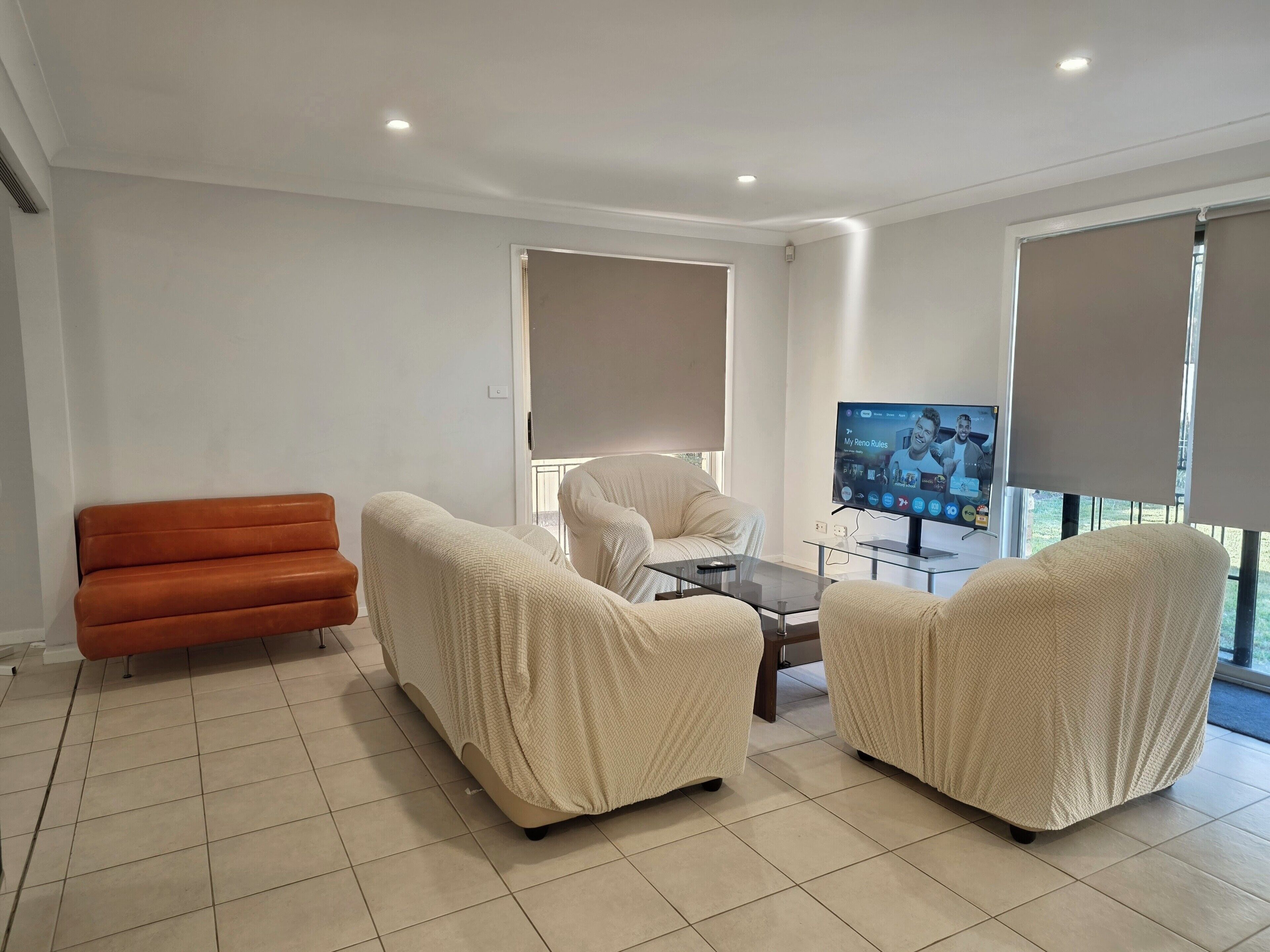 TV, fireplace, video games, video library