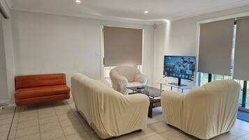 TV, fireplace, video games, video library