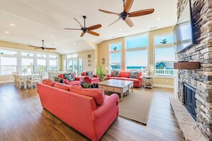 TV - C7952 Beach Hive. SEMI-OCEANFRONT! POOL, ARCADE, THEATER ROOM, FITNESS ROOM! (Corolla)