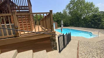 Piscine extérieure, piscine chauffée