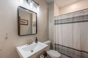 Hair dryer, towels, soap, shampoo - Historic Home in Red Wing Character & Convenience (Red Wing)