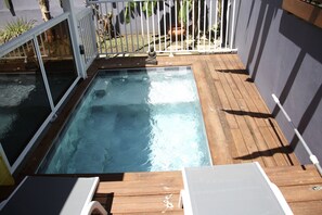 Piscine extérieure, piscine chauffée