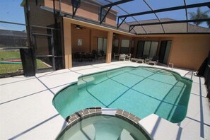 A heated pool