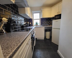 Apartment | Private kitchen | Fridge, microwave, oven, stovetop