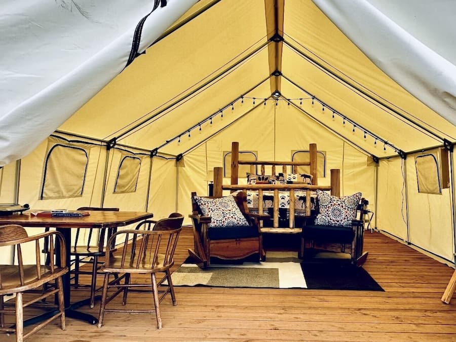 Glamping Tent | Living area