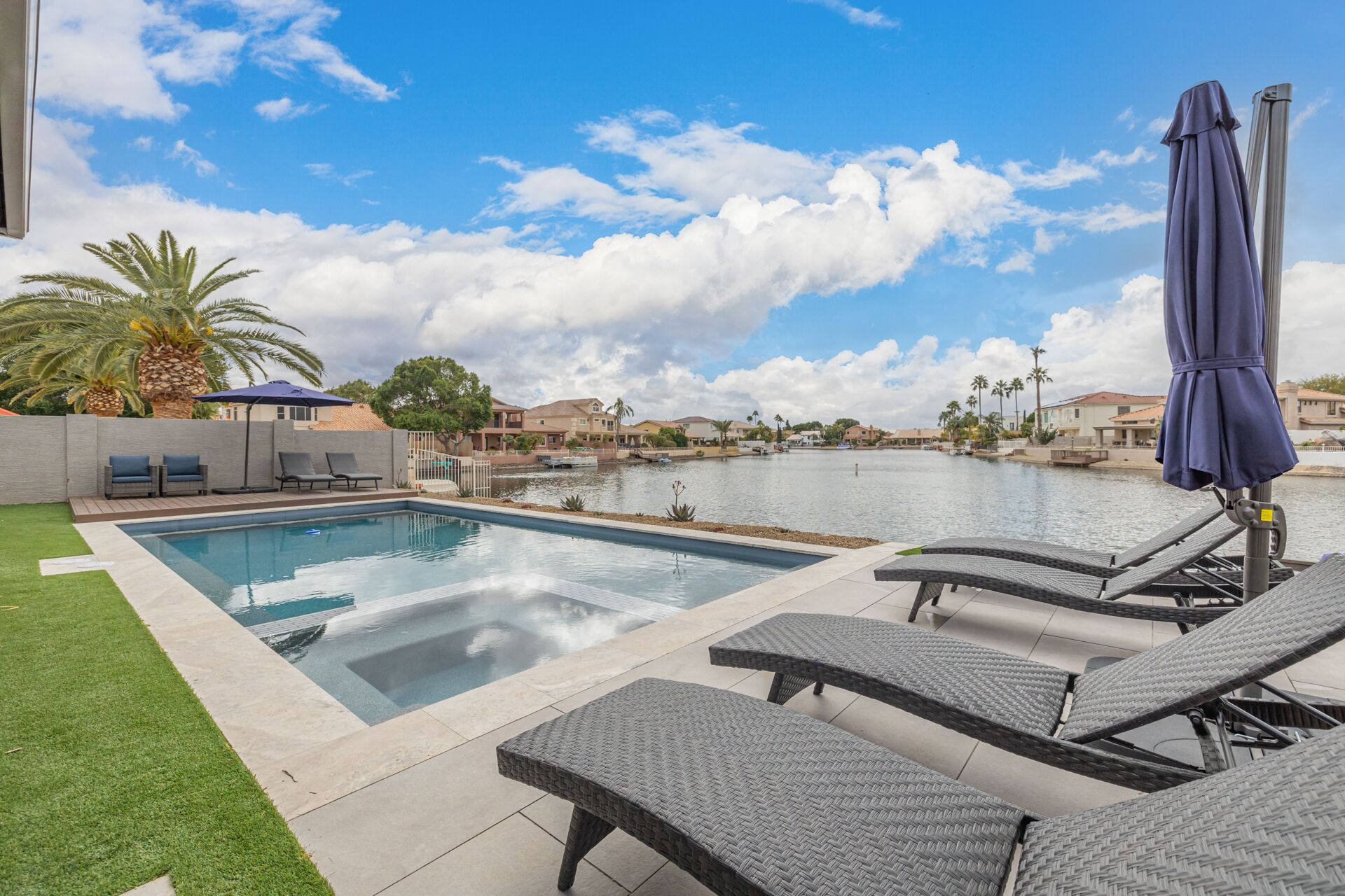 New! Luxury Lakefront Home w/ Heated Pool and Spa