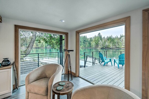 View from property - Dreamy Bayfront Cabin w/ View, Dock & Kayaks (Olympia)