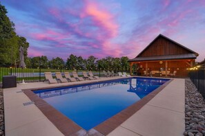 A heated pool