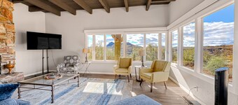 Dog-friendly mountain-view home with private pool, outdoor lounging & W/D