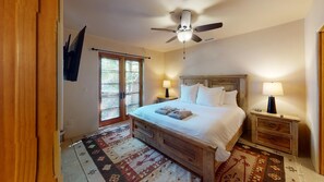 2 bedrooms, iron/ironing board, travel crib, WiFi