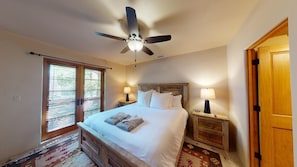 2 habitaciones, tabla de planchar con plancha, cuna de viaje y wifi