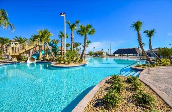 Outdoor pool, a heated pool