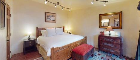 1 bedroom, iron/ironing board, travel crib, WiFi