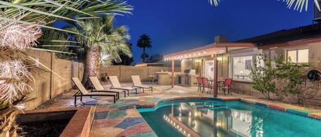 Una piscina riscaldata