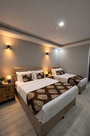 Hochwertige Bettwaren, Minibar, kostenloses WLAN, Bettwäsche