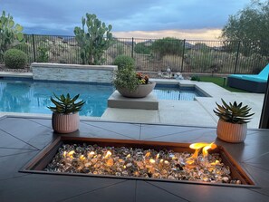 Outdoor pool, a heated pool