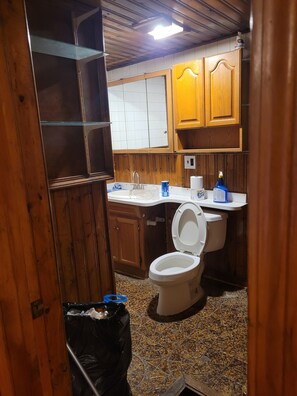 Towels, soap, shampoo, toilet paper