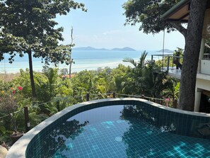 Pool - Koh Samui Villa, Beautiful Pool and Wide Sweeping Sea Views over the Islands  (NAMUANG)