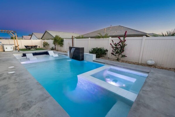 A heated pool