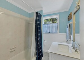 Shower, hair dryer, towels, soap - Cozy, beach house!  Just step away from world class Manasota Beach! (Englewood)
