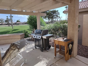 Outdoor dining - PC Furn Golf Course Home. 36 PB courts for Nat's Nov `24 incl cart, hk 'ing util (Goodyear)