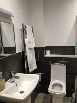 Hair dryer, towels