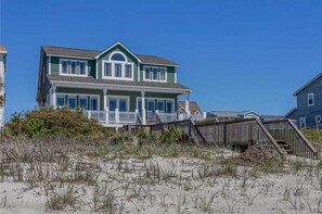 Exterior - Hobbs Realty - Enjoy "Miss B Haven", a pet-friendly oceanfront home w/ private pool (Holden Beach)