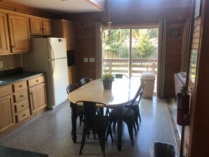 Dining - Gorgeous view of the lake from a private deck along with 160 feet of sandy beach (Inlet)