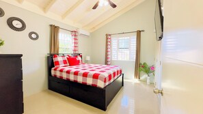 Premium bedding, down duvets, individually decorated