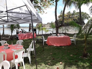 Área externa para banquete