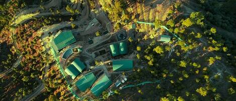 Uitzicht op het resort