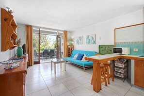 TV, streaming services - Vacation Apartment "Bungamerica272" with Shared Pool, Private Terrace & Wi-Fi (Costa Adeje)