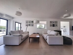 Fernseher, Kamin, DVD-Player, Bücher