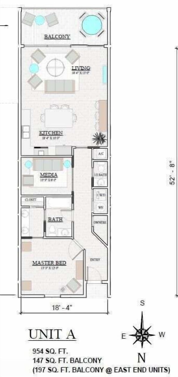 Apartment, 1 Schlafzimmer | Grundriss