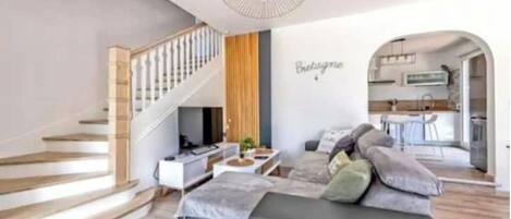 Televisor, llar de foc i llibres