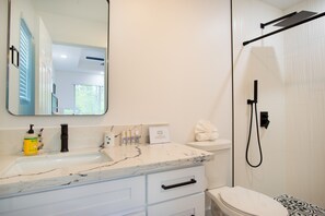 Hair dryer, towels