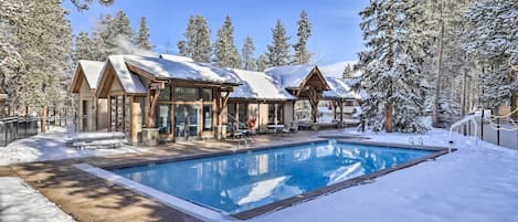 A heated pool