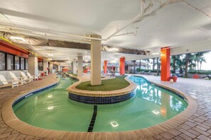 Indoor pool, outdoor pool - Oceanview Efficiency, Starbucks, Pools, Hot Tubs (Myrtle Beach)