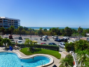 Outdoor pool, a heated pool - BEACHFRONT 2 BEDROOM!
SALE!! Great Views! Walk to beach & restaurants! (St. Pete Beach)