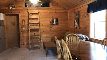 Cabin, 2 Bedrooms, River View | Living area