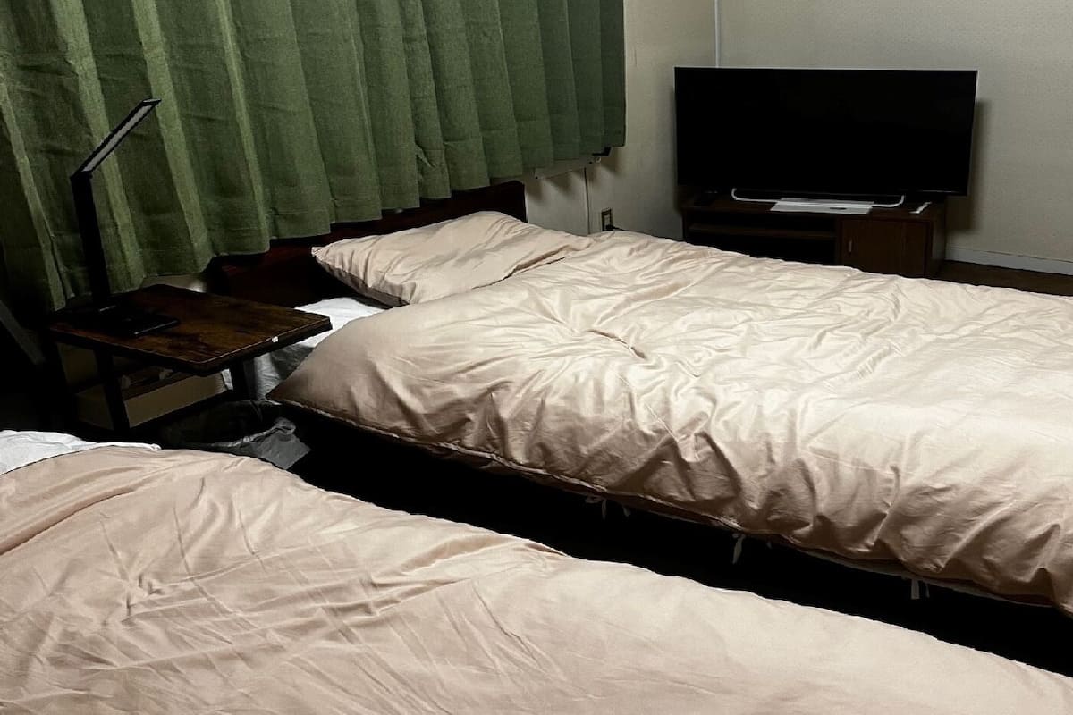 Eenvoudige Twin kamer | Luxe beddengoed, donzen dekbedden, een laptopwerkplek, gratis wifi