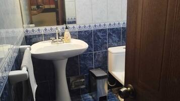 Dusche, Seife, Shampoo, Toilettenpapier