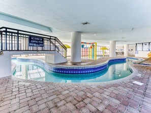 Indoor pool, outdoor pool - Luxury Beachfront Studio, Endless Ocean Views, Resort Amenities, Newly Remodeled (Myrtle Beach)