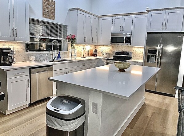 Microwave, oven, stovetop, dishwasher