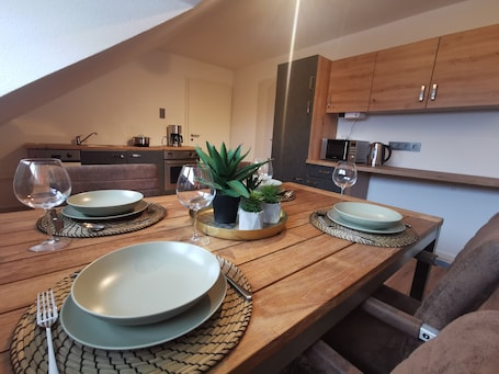 Dining. Modern vacation apartment in Iserlohn for up to 2 adults and 2 children