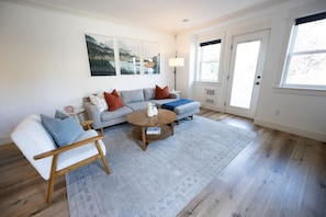 TV, fireplace - Modern 3BR in the Heart of Ballard | Private Patio (Seattle)