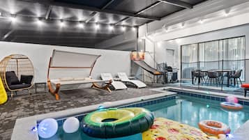 Indoor pool, a heated pool